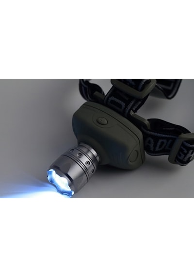 Süper Zoomlu Kafa Lambası Watton Wt-053 El Feneri Işıldak Lamba N11.1111 Yeşil