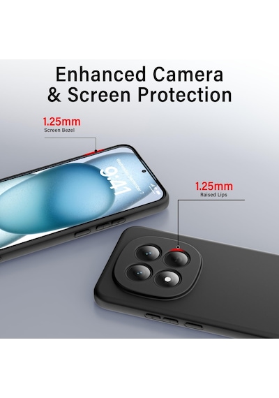Xiaomi Redmi Note 15 Pro Plus 5g İle Uyumlu Kılıf Esnek Premium Yumuşak Silikon Telefon Kılıfı Kapak Siyah