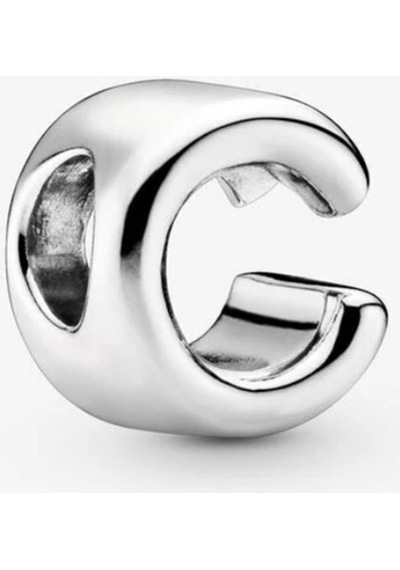 C Harf Charm Gümüş Kaplama