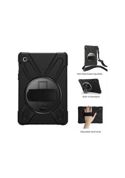 Galaxy Uyumlu  T720 Tab S5e Mrsa Defender Tablet Silikon - Siyah Arka Kapak