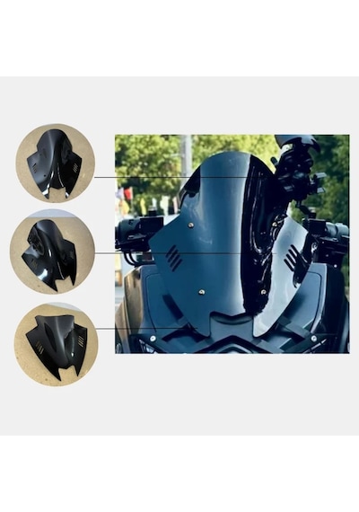 Yamaha N-max Modifiye Ön Tur Camı 2017-2024 Siyah