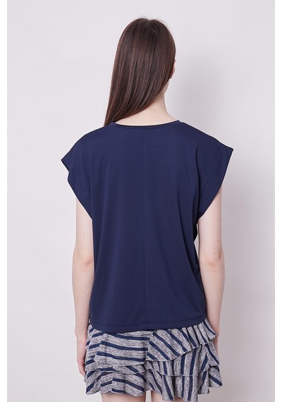 Jument Şık Likralı Span Kumaş Kolsuz Geniş Sıfır Yaka Düşük Omuzlu Basic Tshirt Bluz-lacivert Lacivert Jument Şık Likralı Span Kumaş Kolsuz Geniş Sıfır Yaka Düşük Omuzlu Basic Tshirt Bluz-lacivert Lacivert
