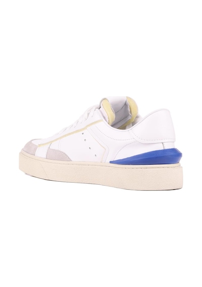 Shoetyle - Beyaz Hakiki Deri Bağcıklı Erkek Sneaker 666-23-1253 Beyaz