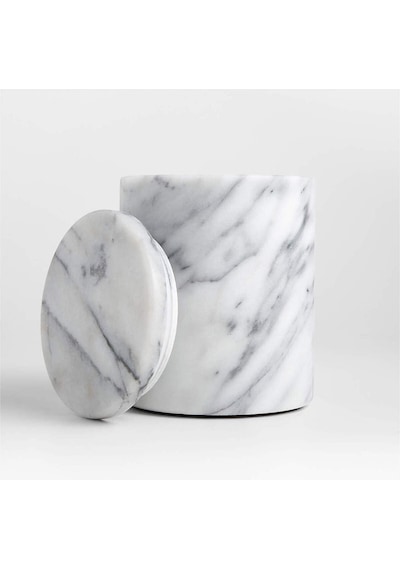 Crate & Barrel Fransız Mermer Kutu Seti, Modern Ve Şık Tezgah Depolama Saklama Kapları Çok Renkli