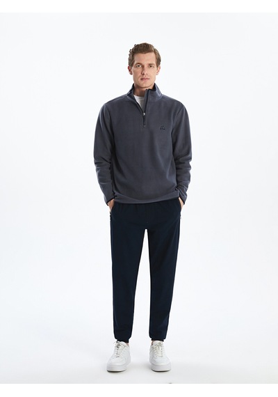 Lcw Eco Lacivert Dik Yaka Biyeli Erkek Sweatshirt