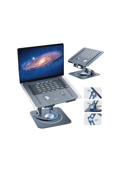 Ayarlanabilir Dizüstü Bilgisayar Standı, 360 Derece Dönebilen Ayarlanabilir Dizüstü Bilgisayar Standı Üç Katlı Versiyon Macbook Air Pro, Dell Xps, Hp Vb. İçin Ergonomik Katlanabilir Stand
