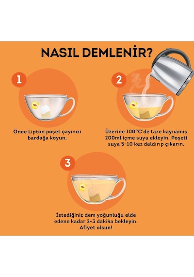 Lipton Slim Plus Kayısılı Bardak Süzen Poşet Bitki Çayı 20'li Paket