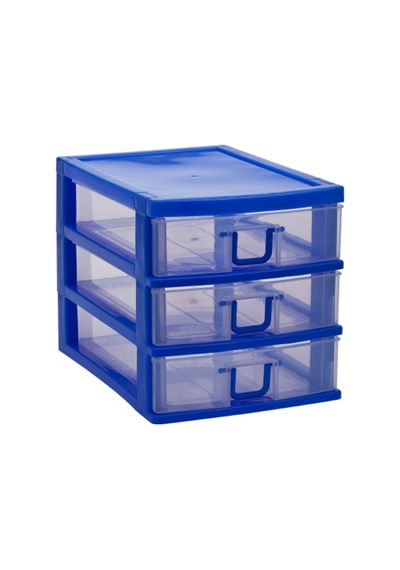 Mini 3 Çekmeceli Komidin Organizer Kahverengi