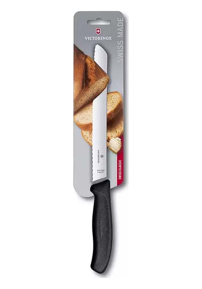 Victorinox 6.8633.21b 21cm Siyah Ekmek Bıçağı, Blisterli Paket