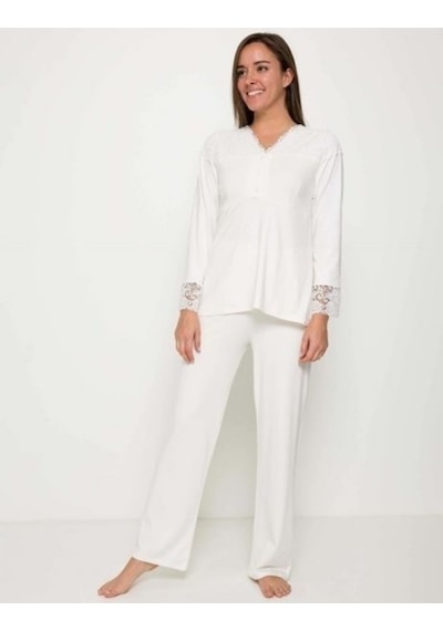 Pierre Cardin 3025 3'Lü Penye Lohusa Gecelik Pijama Takım-(404123710)