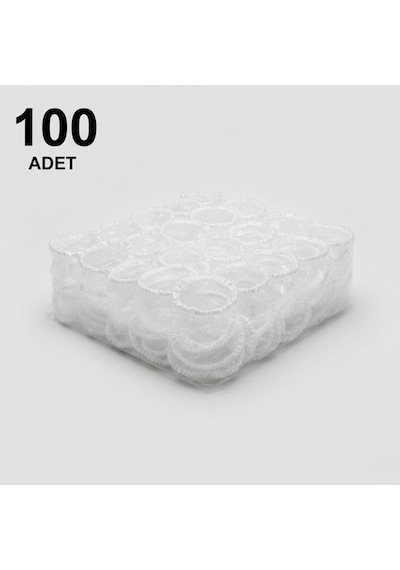 100 Adet Tencere Bonesi Elastik Streç Kapak, Tek Kullanımlık Gıda Koruyucu, Buzdolabı Ve Piknik Uyumlu Beyaz - Çok Renkli