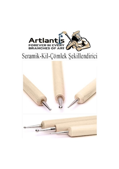 Seramik Kil Çömlek Şekillendirici 3 Lü 1 Paket Seramik Modelaj Oyma Seti Heykel Hobi Tasarım