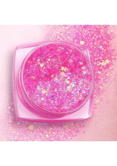 Krem Glitter No:8 Fancy Pink Festival & Parti İçin Pembe Işıltılı Vücut/yüz Sim Jeli, Uzu