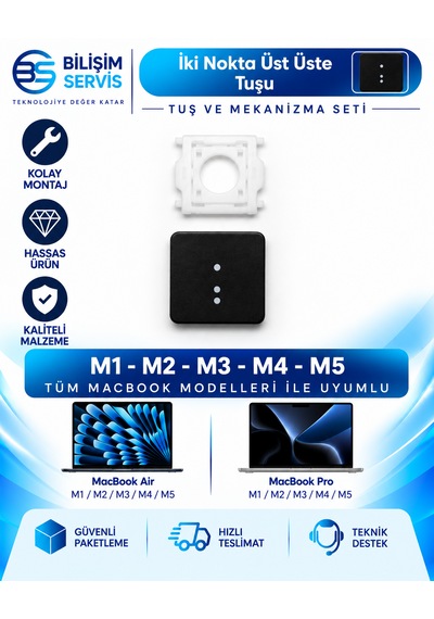 Apple Macbook Pro & Air M1-m2-m3-m4-m5 Uyumlu Mekanizmalı / İki Nokta