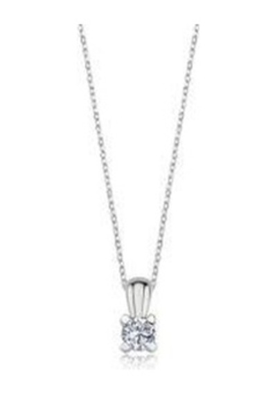 Mia Vento Mia Zirconia 0.60 Karat V Model Gümüş Tektaş Kolye Küpe İkili Set