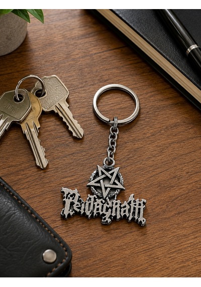 Pentagram Sembollü Pentagram Yazılı Metal Anahtarlık Gotik Tasarım Anahtar Aksesuarı