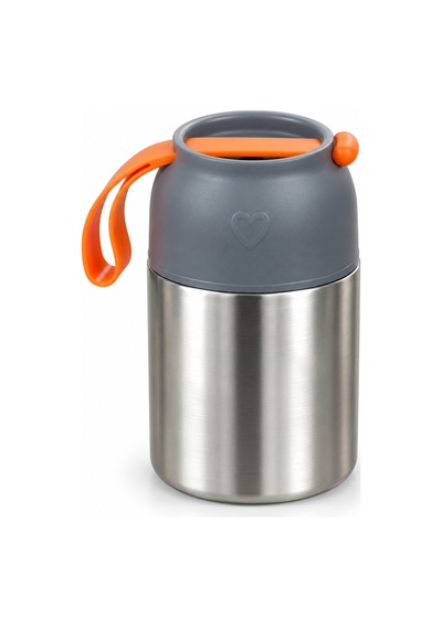 Master 450 Ml Çelik Yemek Termosu 304 Paslanmaz Çelik Sıcak Soğuk Yemek Ve Mama Kabı, Kaşıklı, Taşıma Kulplu-496 Gümüş