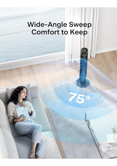Ayrex Pelonıs Kule Fan, Uzaktan Kumanda, 38db Fısıltı Sessizliği, 5 Hız Kademesi Ve 4 Mod, Led Ekran, 15h Zamanlay