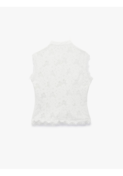 Koton Koton X Melis Ağazat - Kolsuz Floral Dokulu Dik Qipao Yaka Güpür Dantel Bluz Kırık Beyaz 6sak70037ek Ekru Koton Koton X Melis Ağazat - Kolsuz Floral Dokulu Dik Qipao Yaka Güpür Dantel Bluz Kırık Beyaz 6sak70037ek Ekru