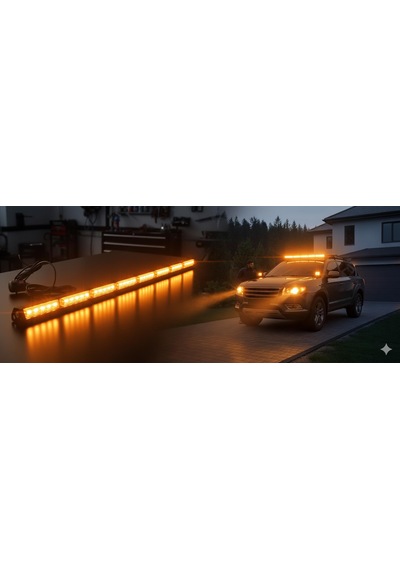 İkaz Uyarı Işığı Sis Lamba 3w 48 Power Ledli 117 Cm Turuncu Renk 12v