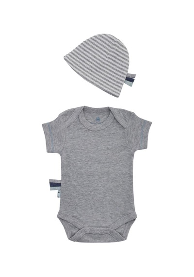 Organicera Organik Yenidoğan Set - 4 Parça , Grey Melange