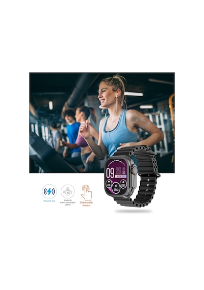 Polosmart PSSW21 2.01" Dokunmatik Ekranlı Akıllı Saat (Distribütör Garantili)