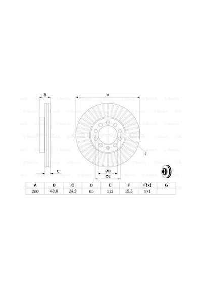 Seat Leon 1.6 2005-2012 Bosch Ön Disk 288 Mm 2 Adet