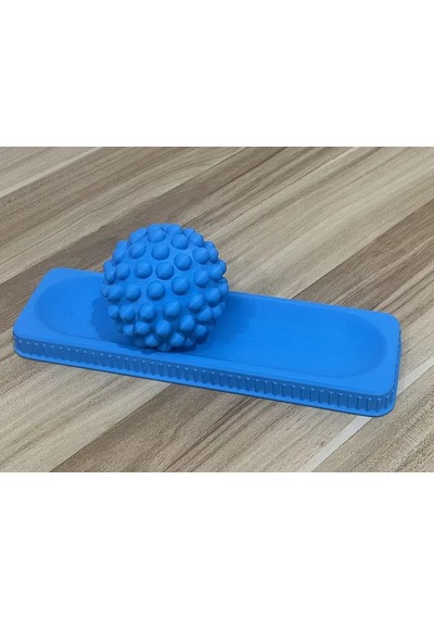 3d Baskı Ayak Masaj Topu Ve Tepsi Seti Dikenli Ayak Taban Masaj Aleti Ev Ayak Rahatlatıcı - Mavi