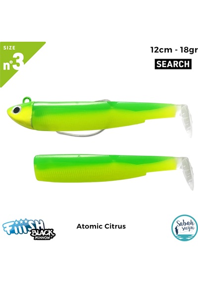 Fiiish Black Minnow Bm120/3 Bm3218 Combo Search 12cm 18gr Atomic Citrus