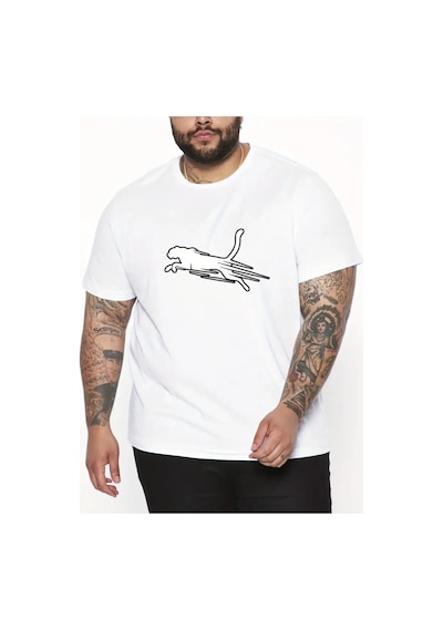 Flood Of Style Erkek Beyaz Leopar Baskılı Oversize