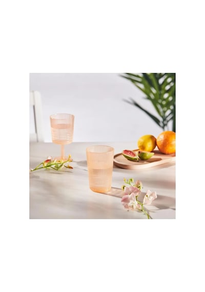 Ikea Kallsınnıg Meşrubat Bardağı 380 Ml Şeffaf Turuncu Çok Renkli