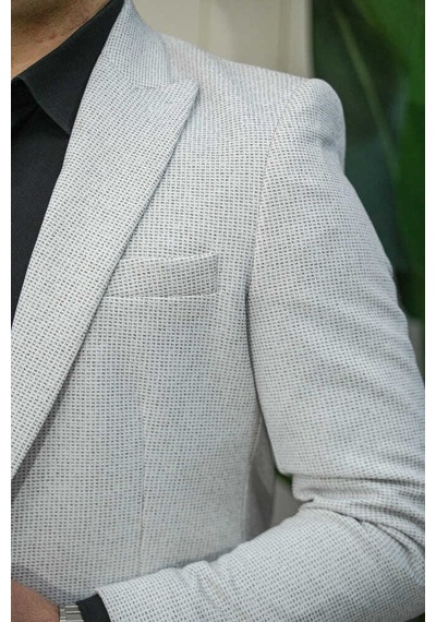 Bys Beystil Sivri Yaka Açık Kahve Kırçıllı Ceket Garcia- Slim Fit A.Kahverengi