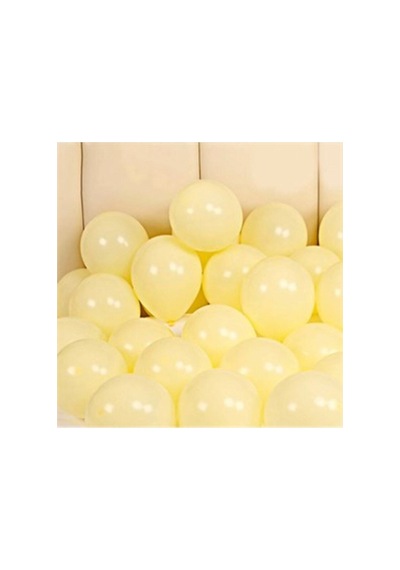 12 Inç Standart Boy Makaron Balon 50 Adet Sarı A