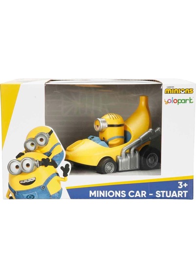 Orjinal Lisanslı Minyonlar Stuart Ve Sür Bırak Muz Arabası Minions Stuart Ve Muz Aracı
