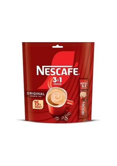 Nescafe 3ü1 Arada Hazır Kahve Poşet 17,5 Gr 15 Adet Hazır