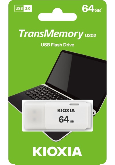 64gb Usb2.0 Kıoxıa Beyaz Usb Bellek Lu202w064gg4