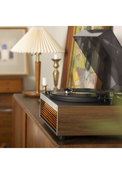 Hym s Lumi Dahili Bluetooth Hoparlörlü Işıklı Retro Pikap Plakçalar Aux Rca Çıkışlı All-in-o