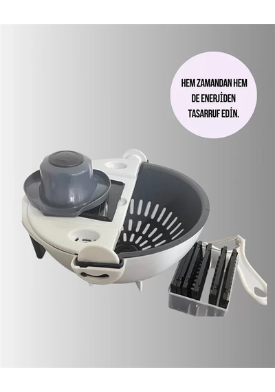 Döner Mekanizmalı Rende Bıçaklı Sebze Dilimleyici Seti