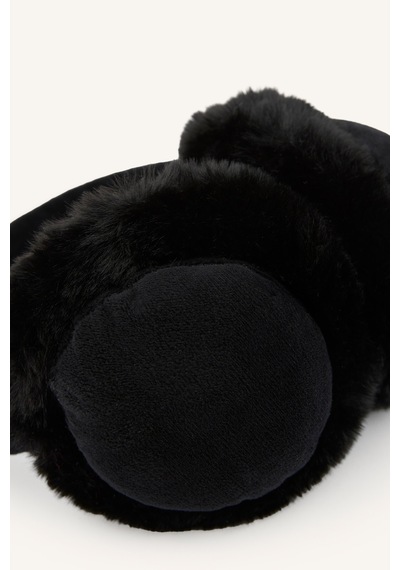 Defacto Peluş Kulaklık Erkek Çocuk I2684a826wnbk27 Siyah-bk27