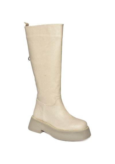 Fox Shoes R610067009 Bej Kalın Tabanlı Çizme Bej