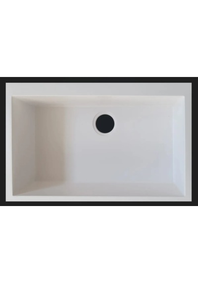 Öztaş ÖZ-78b Granit Mutfak Eviye Beyaz Tek Gözlü 50 x 78 CM