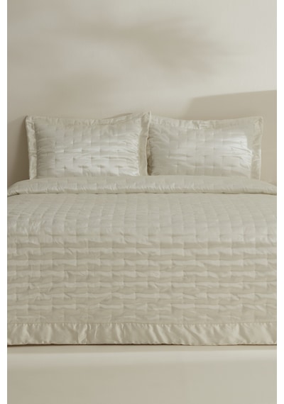 Karaca Home Glamour Çift Kişilik Yatak Örtüsü Beyaz Beyaz