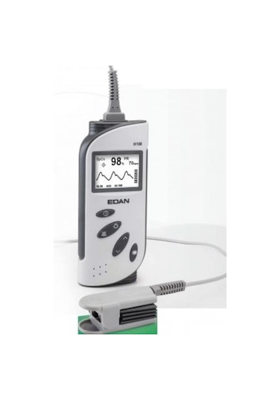 Şarjlı Edan H100B Pulse Oksimetre Cihazı Bataryalı Şarj Üniteli