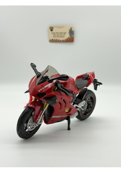 Ducati Panigale V4 Corse 1:10 Ölçek Sesli Işıklı Alloy Model Motosiklet Kırmızı Diecast