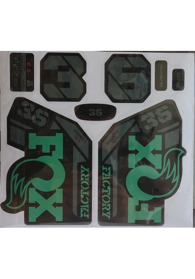 Fox 36 Bisiklet Maşa Etiketi, Kask Sticker Seti, Çıkartma Etiketi Yeşil