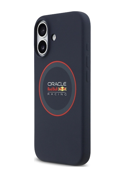Apple Uyumlu iPhone 17  Kılıf Redbull Lisanslı M-safeli Kırmızı Halka Ve Logo Silikon Kapak Lacivert Lacivert