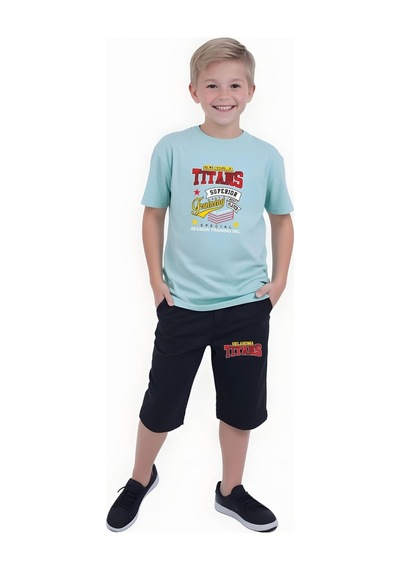 Fyk Kids Erkek Çocuk Yazlık Titans Baskılı Alt-üst Takım Mint Yeşil Fyk Kids Erkek Çocuk Yazlık Titans Baskılı Alt-üst Takım Mint Yeşil
