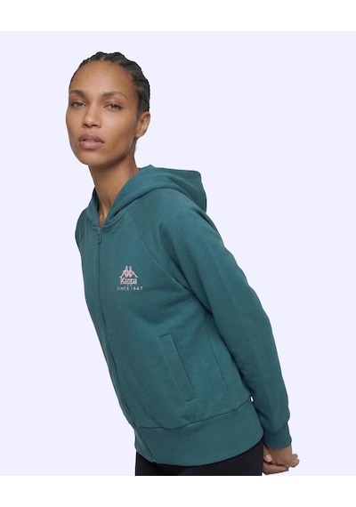 Kappa Milas Full Zip Kadın Yeşil Regular Fermuarlı Eşofman Üstü