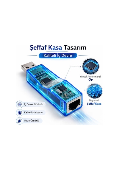 Usb To Ethernet Adaptör, Usb Rj45 Dönüştürücü, Usb Ethernet, Usb Network Kartı