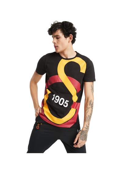 Galatasaray Lisanslı Büyük Logolu T-shirt Siyah.
